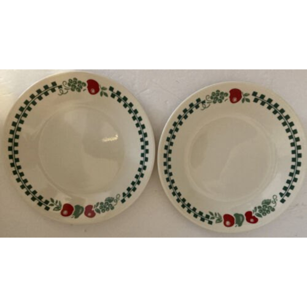 Set Of 2 Corelle By Corning Farm Fresh Bread Dessert Plates 6 3/4"